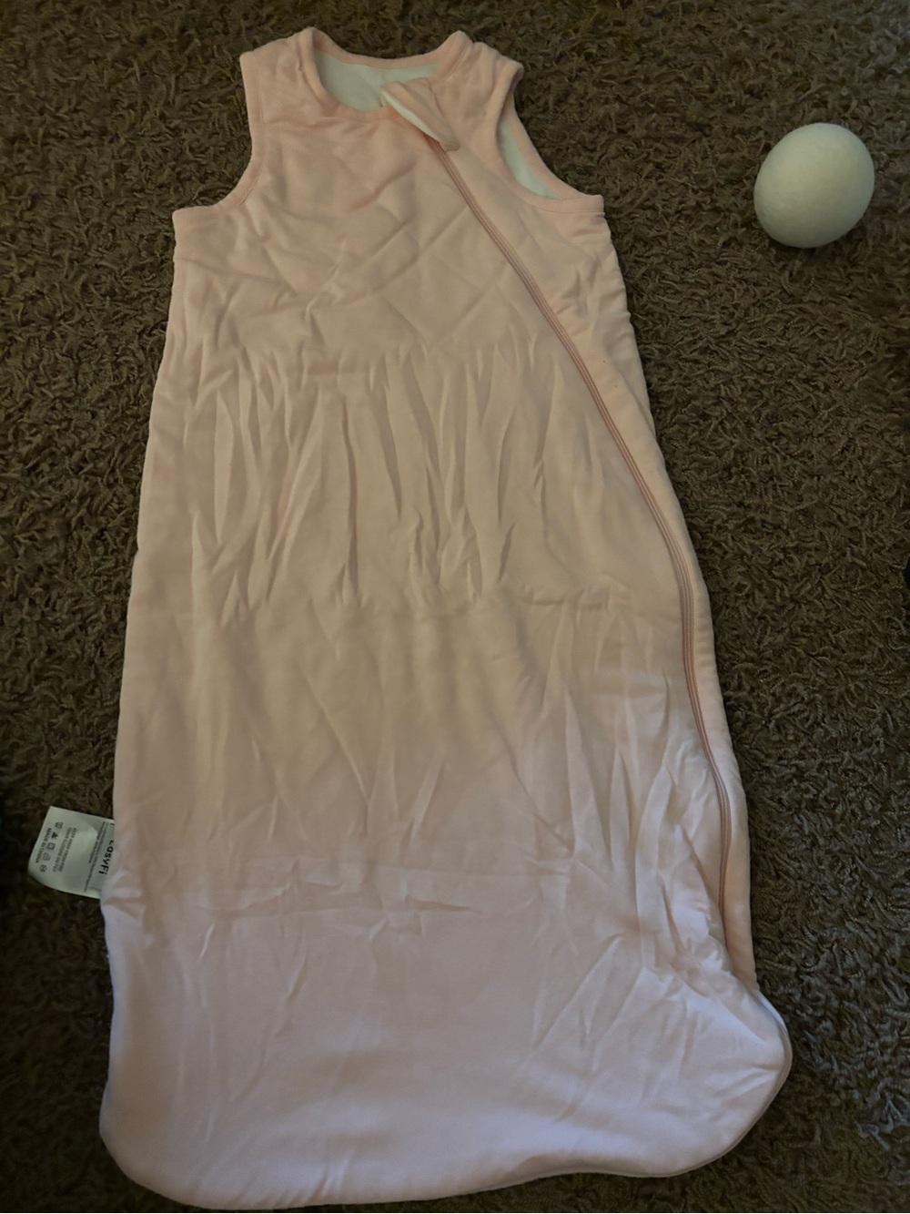 Light Pink Sleeveless Baby Sleep Sack